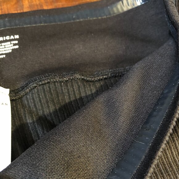 Good American Wide Rib Shine Clean Seamless Leggings Black - Picture 3 of 11